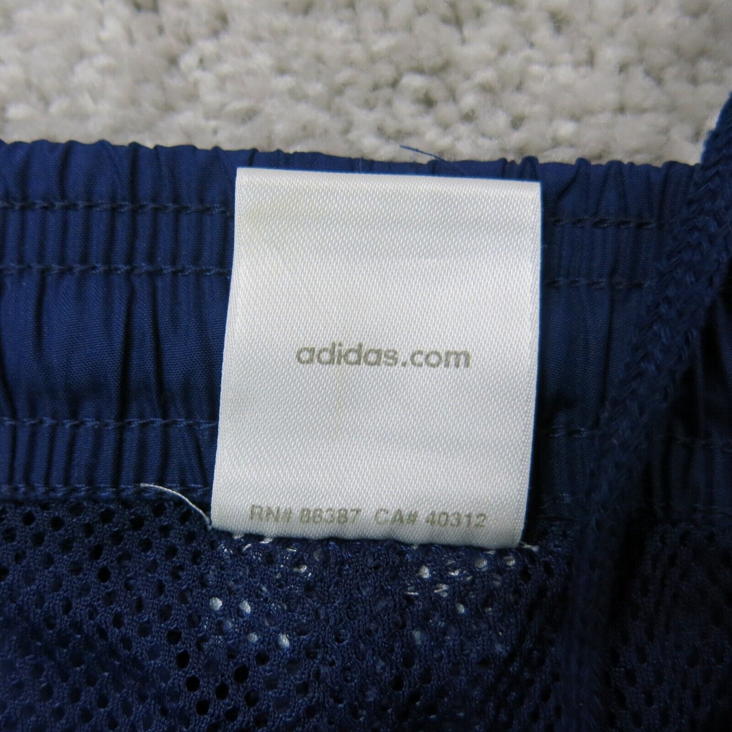 Adidas Mens Track Pants Drawstring Waist Straight Leg High Rise Blue Size W36