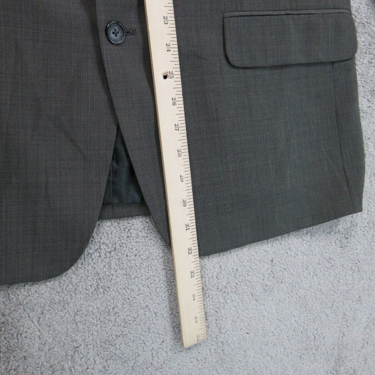 Michael Kors Mens Blazer Coat Single Breasted Long Sleeves Pockets Gray Size 44S