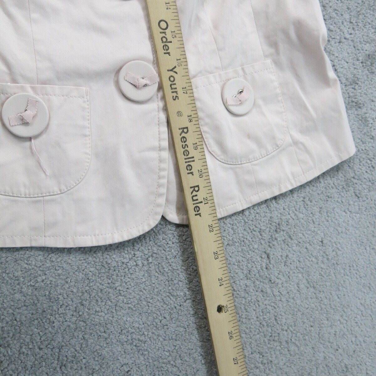 Talbots Womens Blazer Coat Single Breasted Button Front Light Pink Size 4P