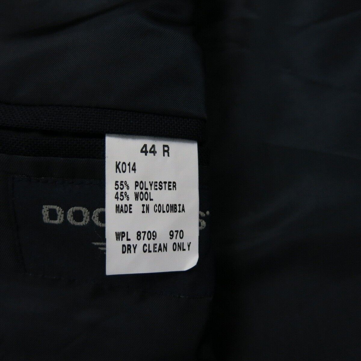 Dockers Mens Blazer Coat Single Breasted Long Sleeves Pockets Navy Blue Size 44R