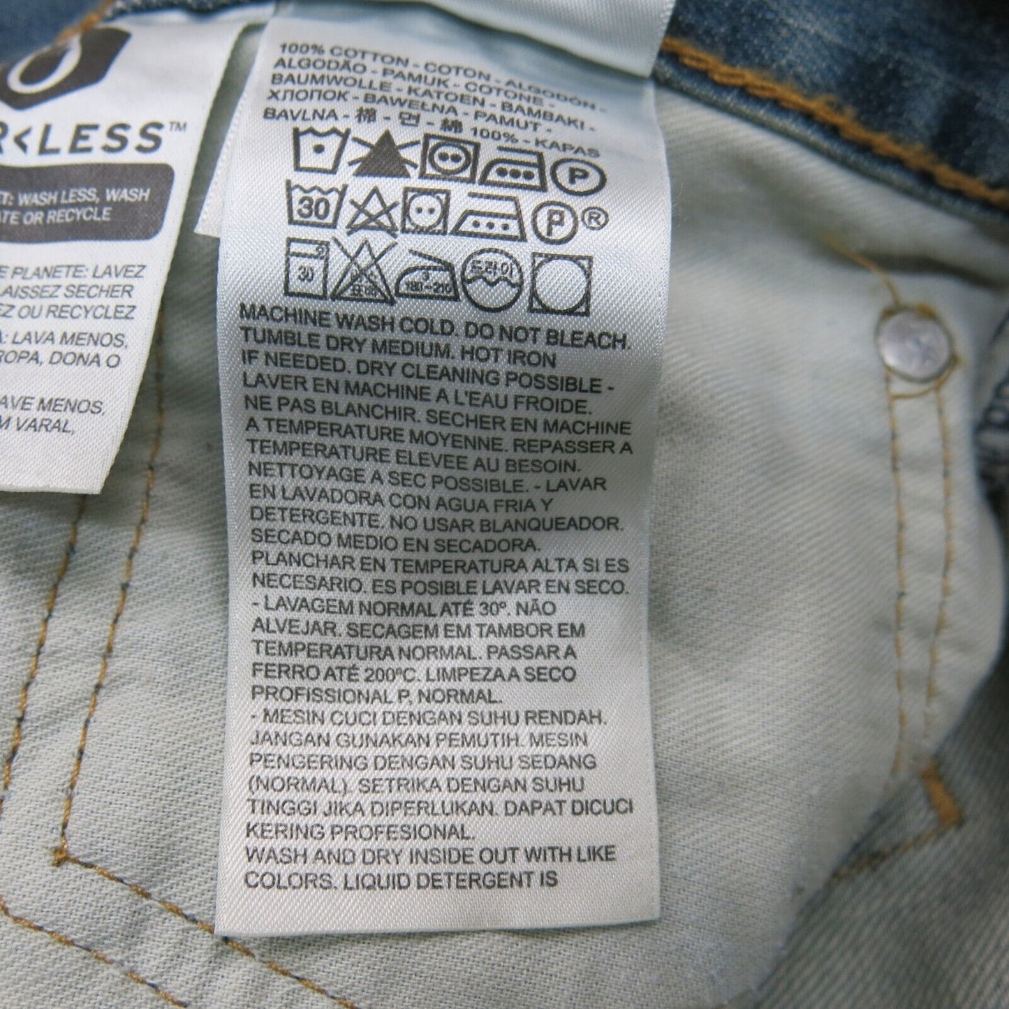 Levis 559 Mens Jeans Straight Leg Denim Mid Rise Pockets Blue Size W36XL32