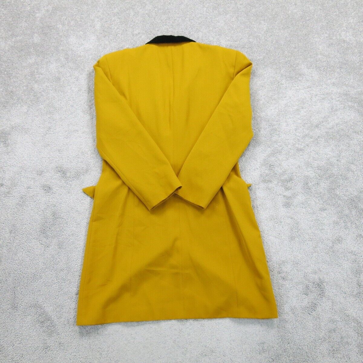 Express Womens Overcoat Single Breasted Long Sleeves Mustard Yellow Size Medium
