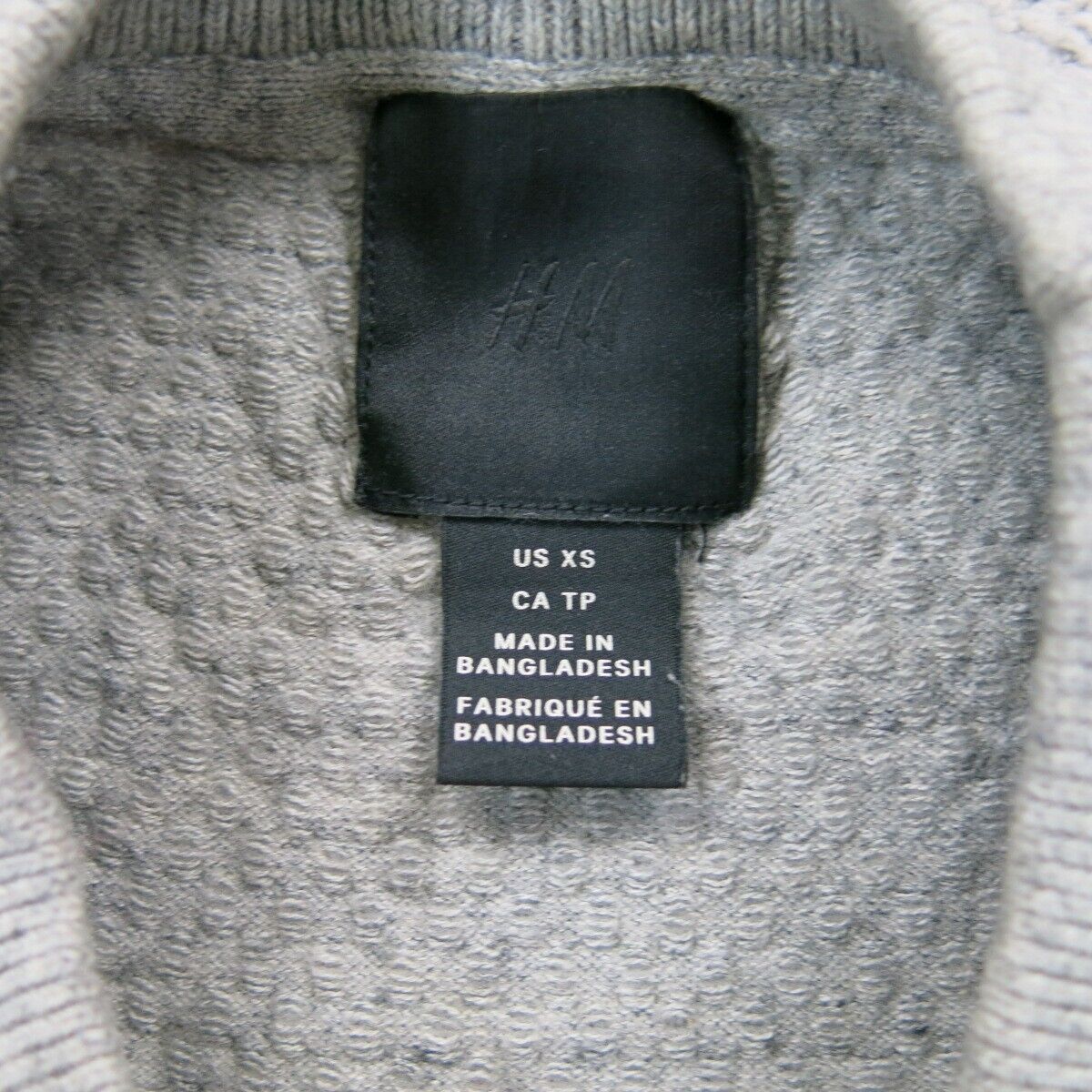 H&M Womens Pullover Sweater Knitted Crew Neck Long Sleeves Light Gray Size XS