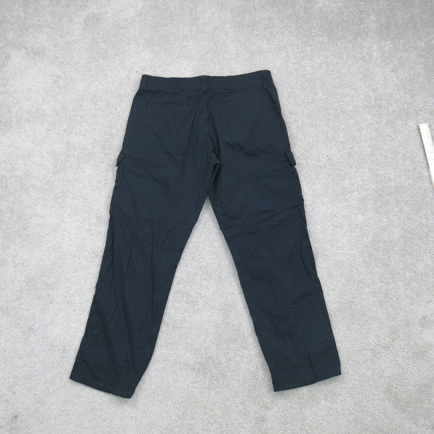 Wrangler Mens Pant Cargo Straight Leg Mid Rise Pockets Cotton Black Size W34XL30
