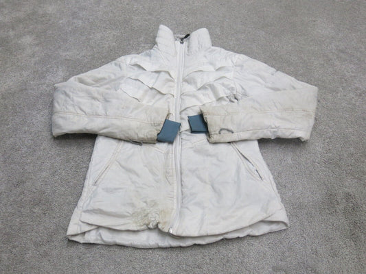 Columbia Mens Windbreaker Coat Jacket Full Zip Up Long Sleeves Pockets White XS