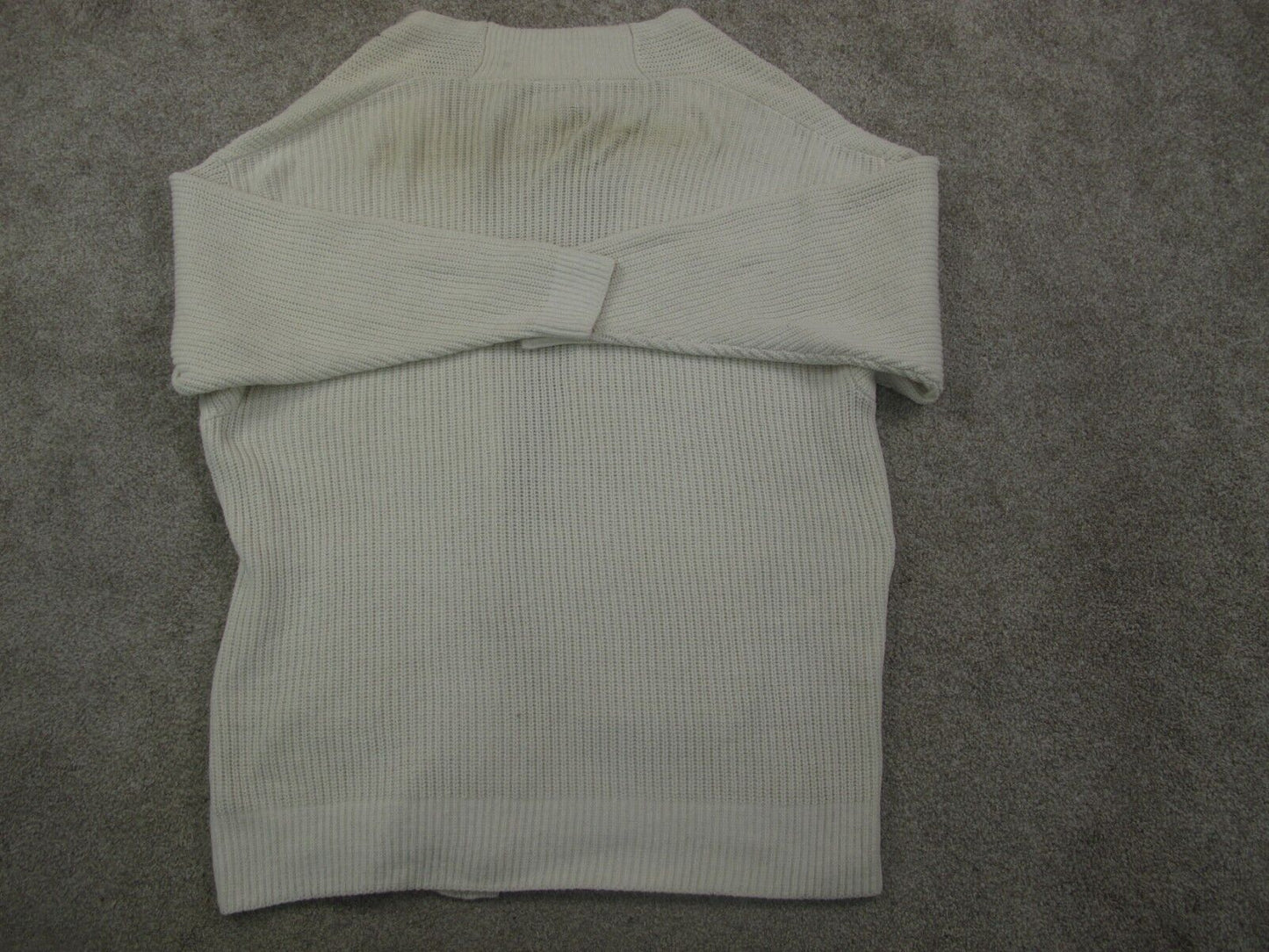 Express Womens Cardigan Sweater Knitted Long Sleeves Pockets Clay Gray SZ Medium