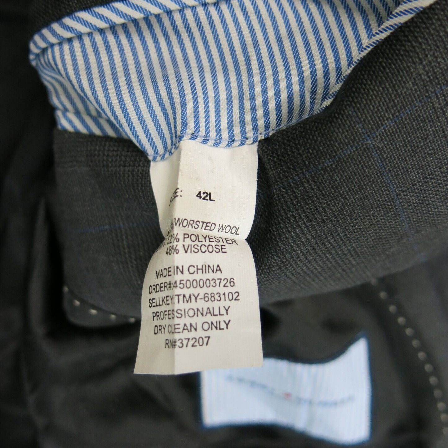 Tommy Hillyer Mens Blazer Coat Single Breasted Pockets Solid Black Size 42 Large