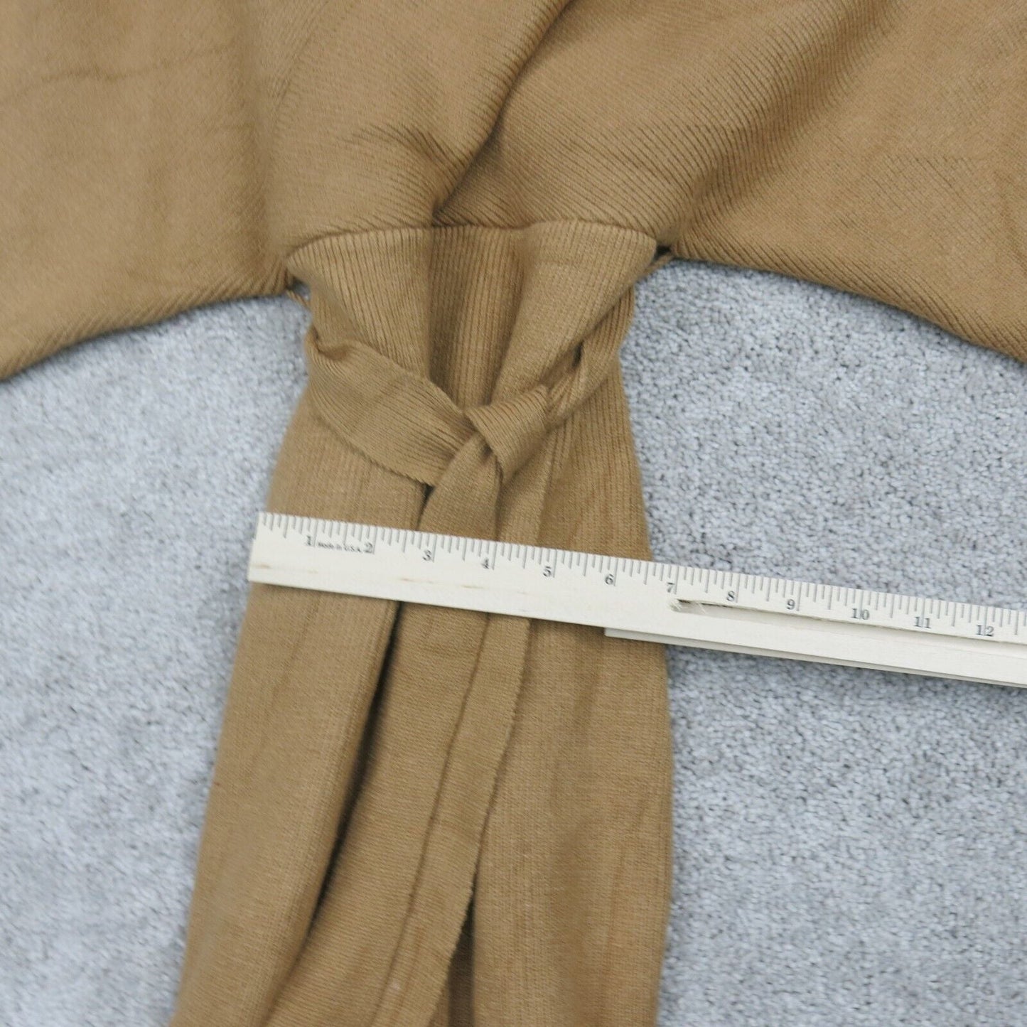 Forever 21 Women Knitted Kaftan Robe Tie Waist Long Sleeve Brown Size Medium