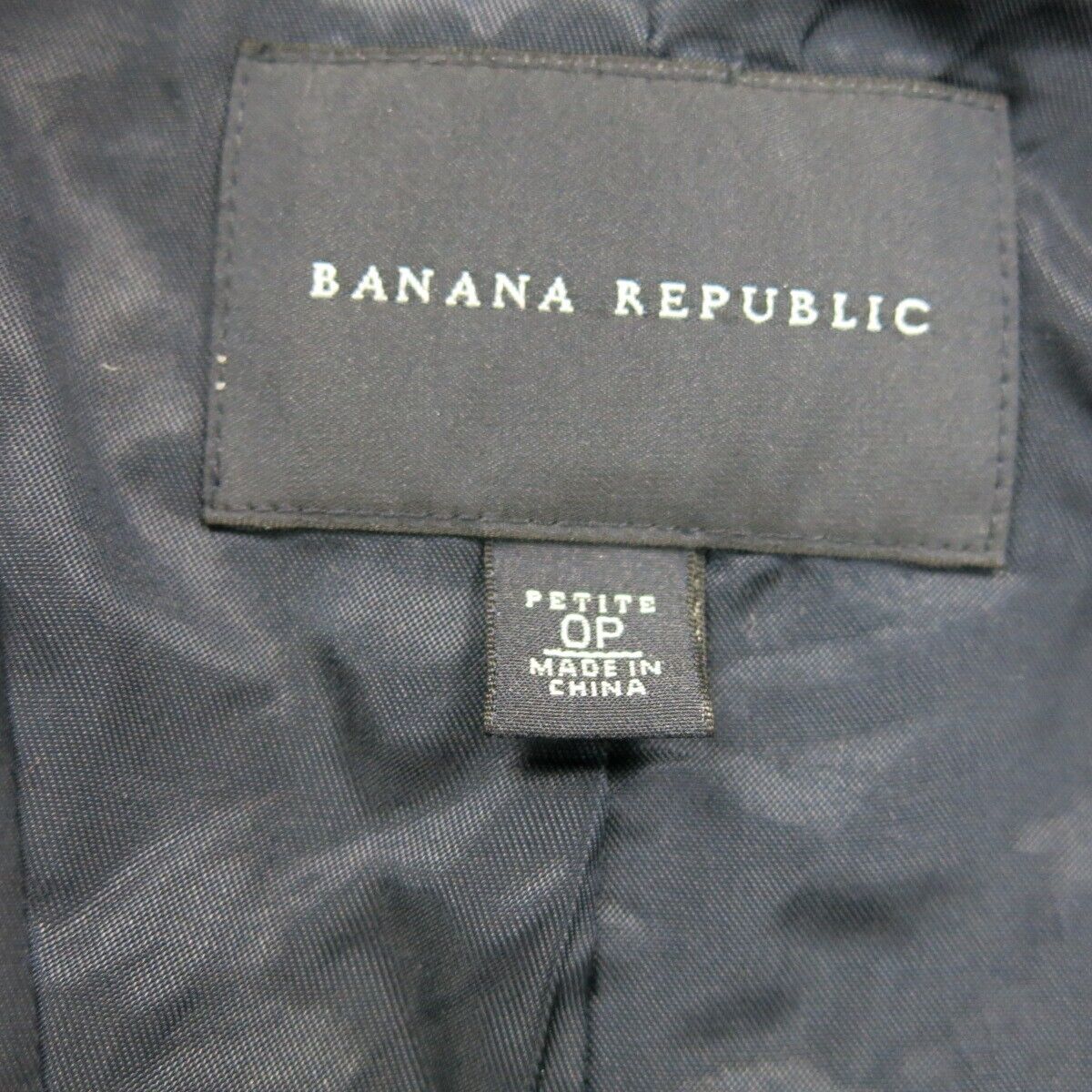 Banana Republic Womens Blazer Coat Front Button Long Sleeves Pockets Blue SZ 0P