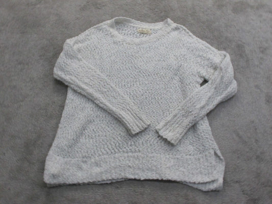 Hollister California Womens Pullover Knitted Sweater Long Sleeves White Size XS
