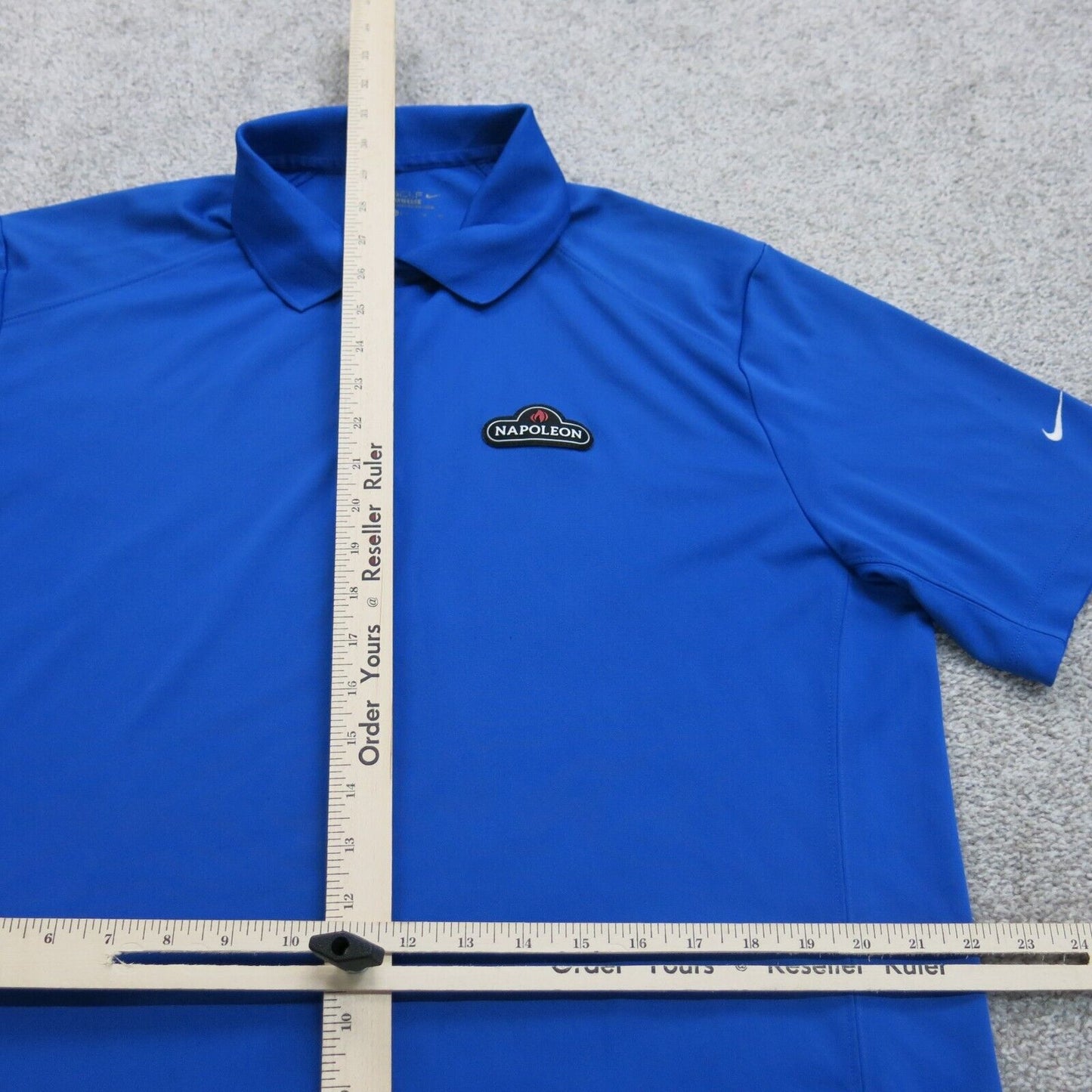 Nike Dri Fit Mens Golf Polo Shirt Short Sleeve Tour Performance Logo Blue SZ XL