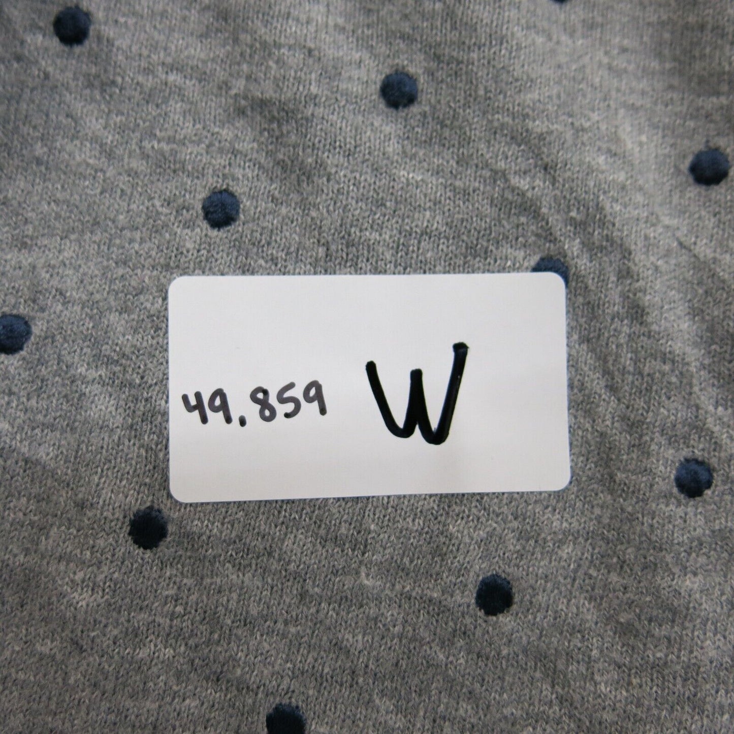 Zara Men's Pullover Sweater Polka Dot Crew Neck Long Sleeves Gray Size M