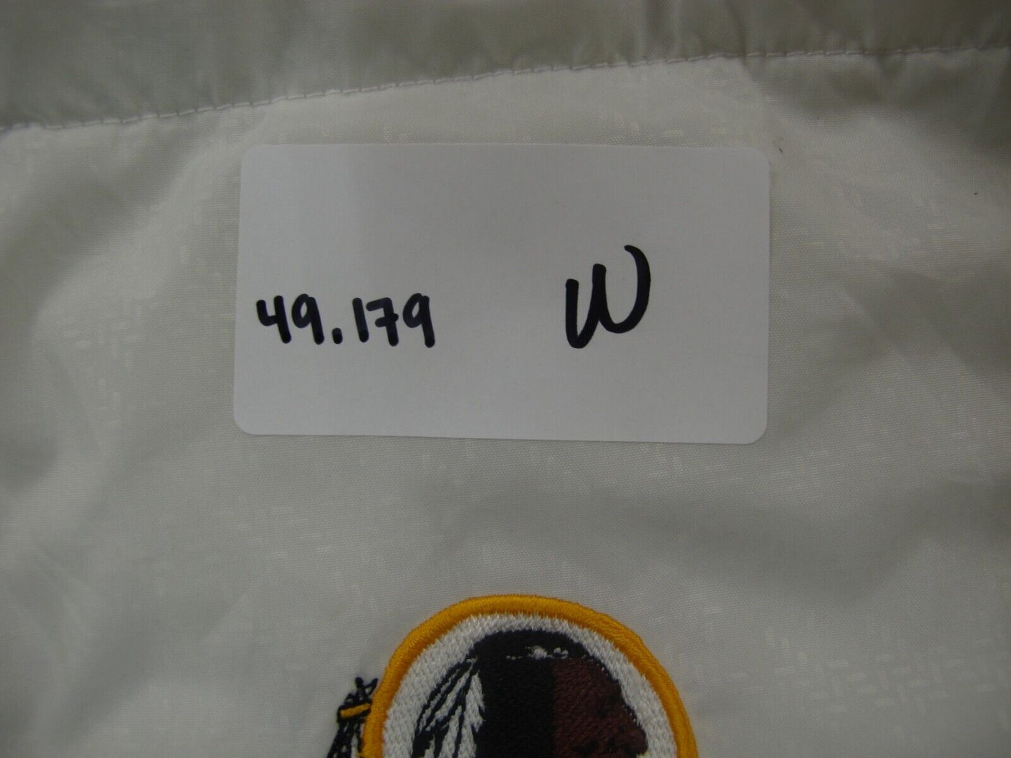 NFL Team Apparel Womens Puffer Coat Full Zip Up Mock Neck Redskins White SZ XL