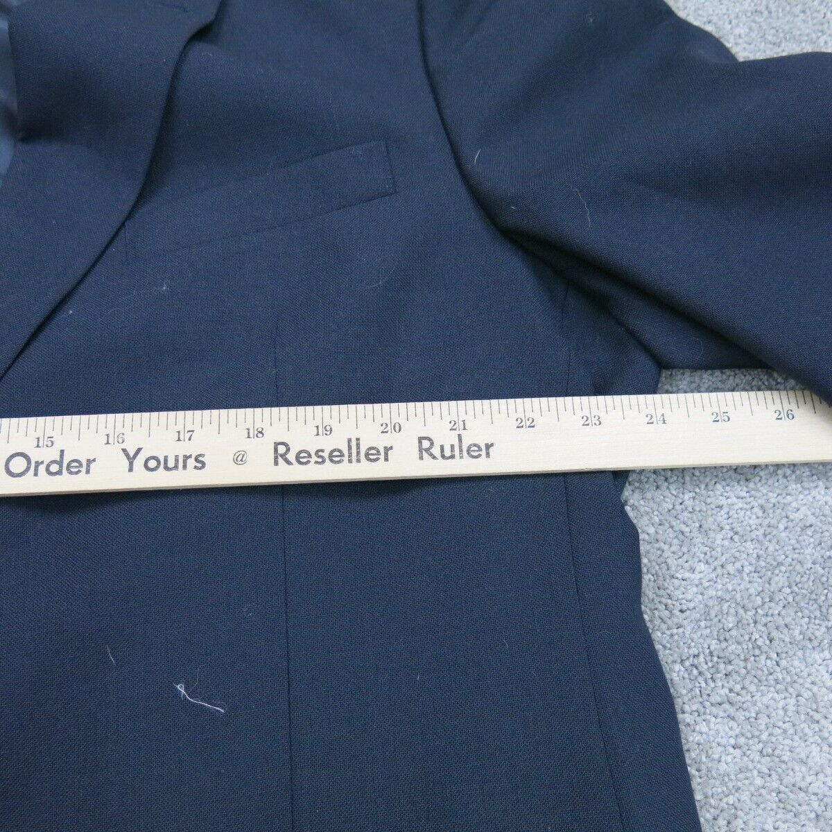 Dockers Mens Blazer Coat Single Breasted Long Sleeves Pockets Navy Blue Size 44R