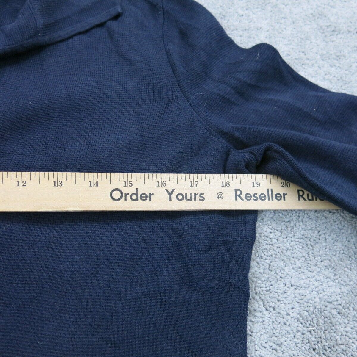 Talbots Womens Blazer Coat Single Breasted 3/4 Sleeve Pockets Blue Size Medium