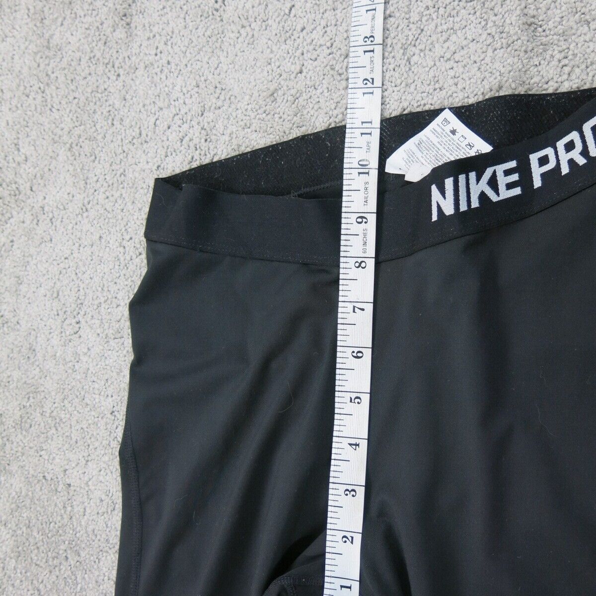 Nike Pro Womens Capri Pants High Elastic Waist Mid Rise Black Size Small