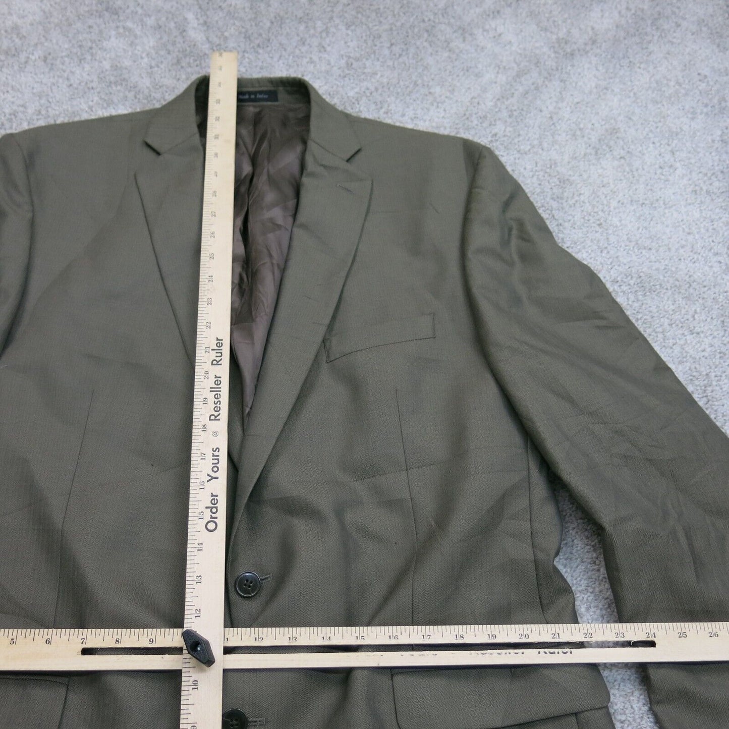 Calvin Clein Mens Blazer Coat Single Breasted Long Sleeves Dark Gray Size 46R