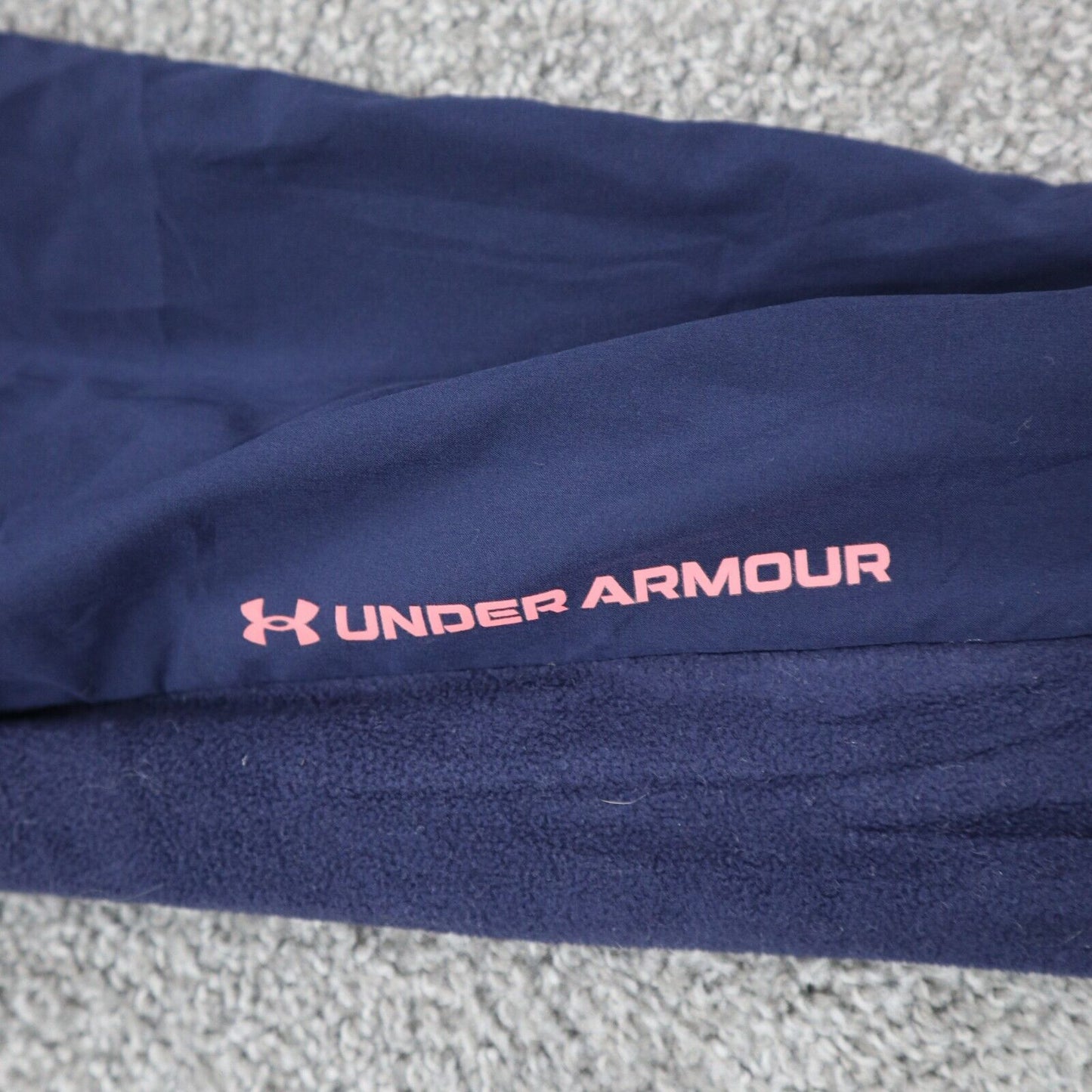 Under Armour Men Sweatpant Elastic Waist Mid Rise Loose Fit Heatgear Blue Size S