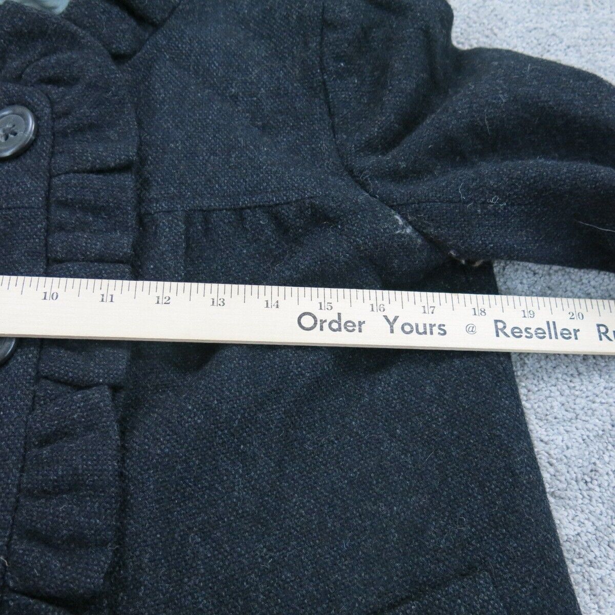 J .Crew Womens Shirt Jacket Single Breasted 100% Wool Long Sleeves Black Size 2