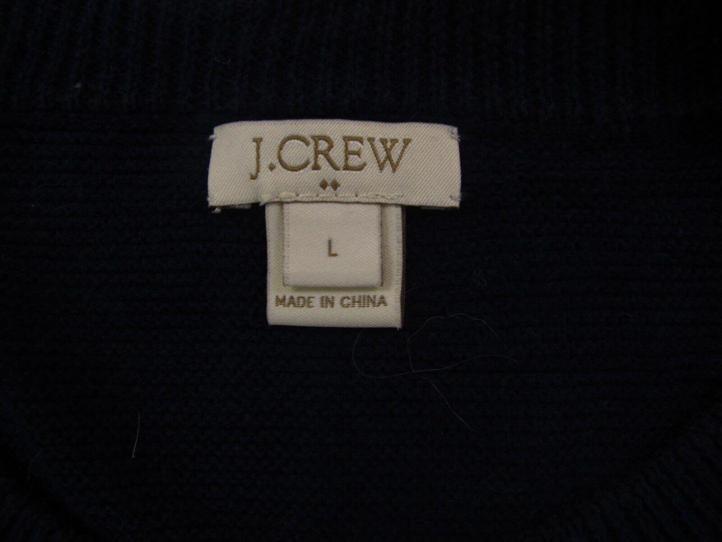 J. Crew Womens Pullover Knitted Sweater Long Sleeves Navy Blue Size Large