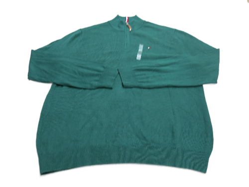 Tommy Hilfiger Mens Pullover Sweatshirt High Neck Long Sleeve Green Size XXL