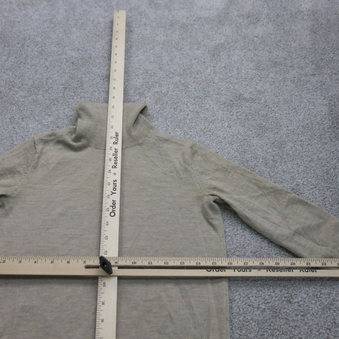 Gap Womens Sweater Knitted Long Sleeve High Neck 100% Merino Wool Beige Size XS