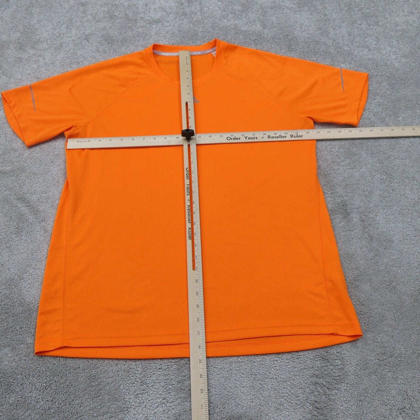 Adidas Mens Crew Neck T Shirt Short Sleeves Logo Orange Size X Large