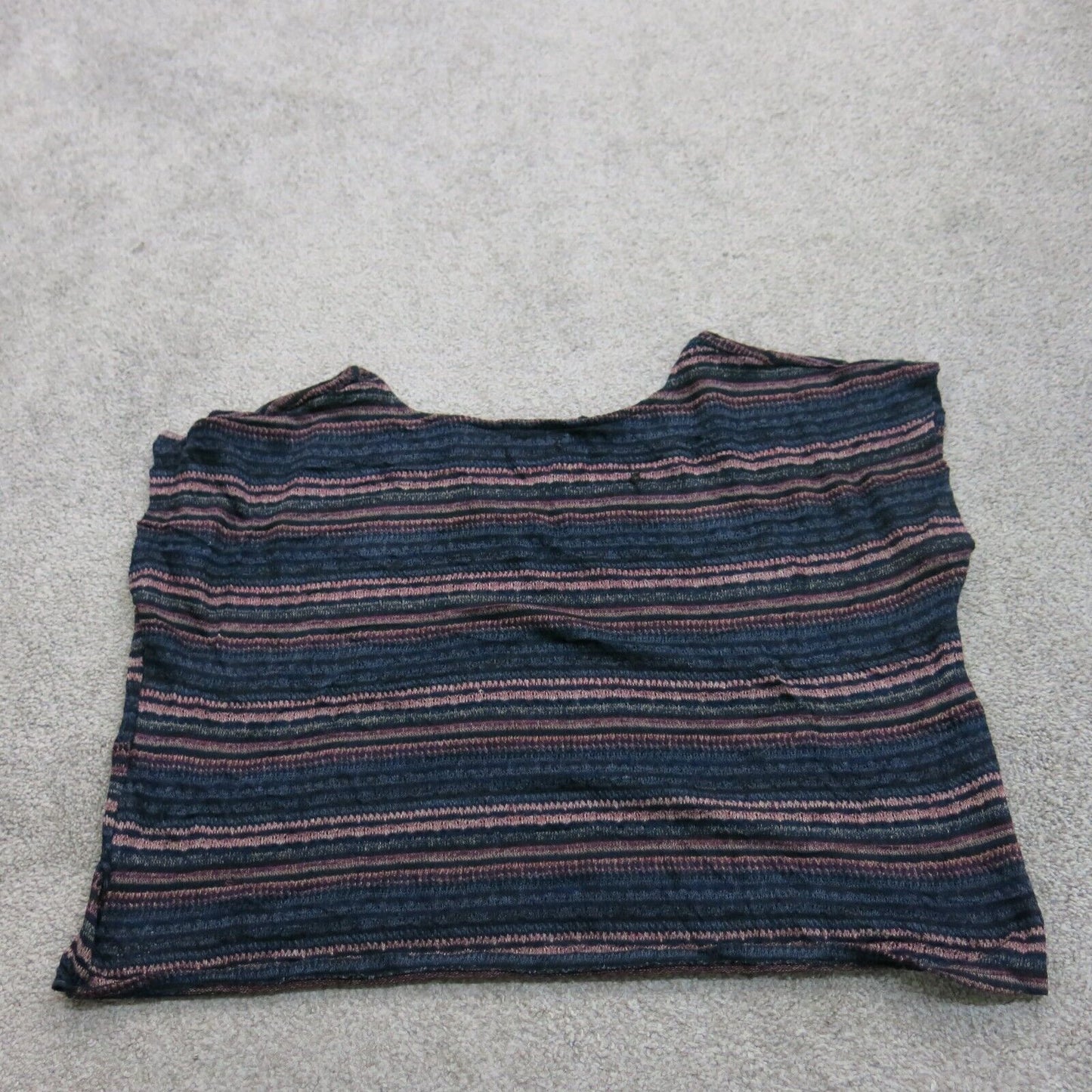 American Eagle Womens Pullover Sweater Split V Neck Sleeveless Red Black Medium