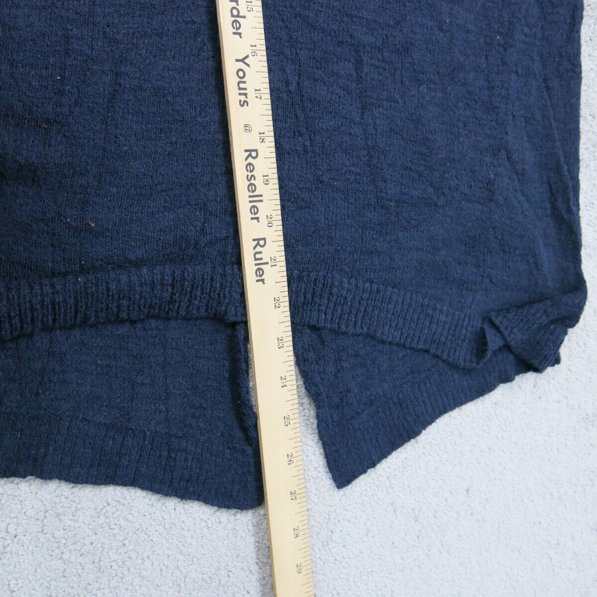 An Taylor Loft Womens Pullover Knitted Sweater Long Sleeve Dark Blue Size Medium