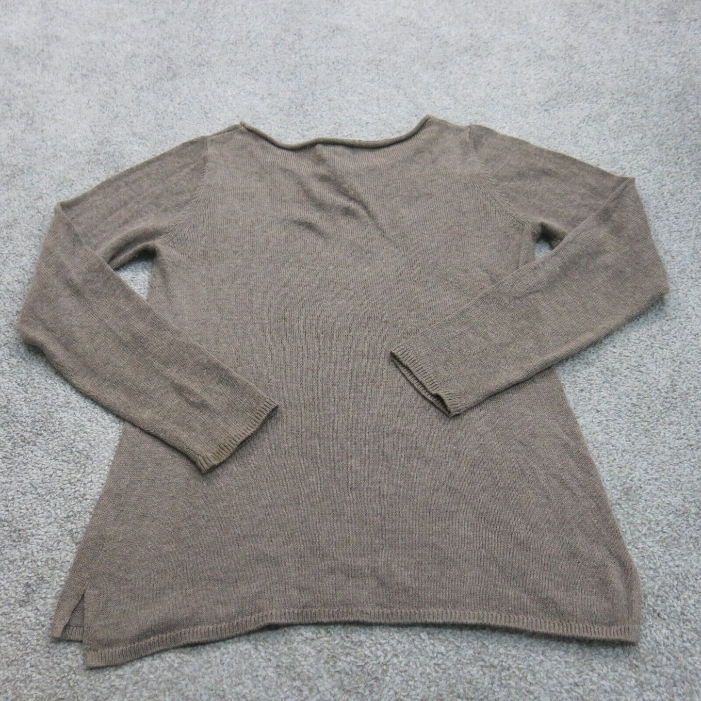 Old Navy Womens Knitted Sweater Long Sleeves Boat Neck Light Brown Size Medium