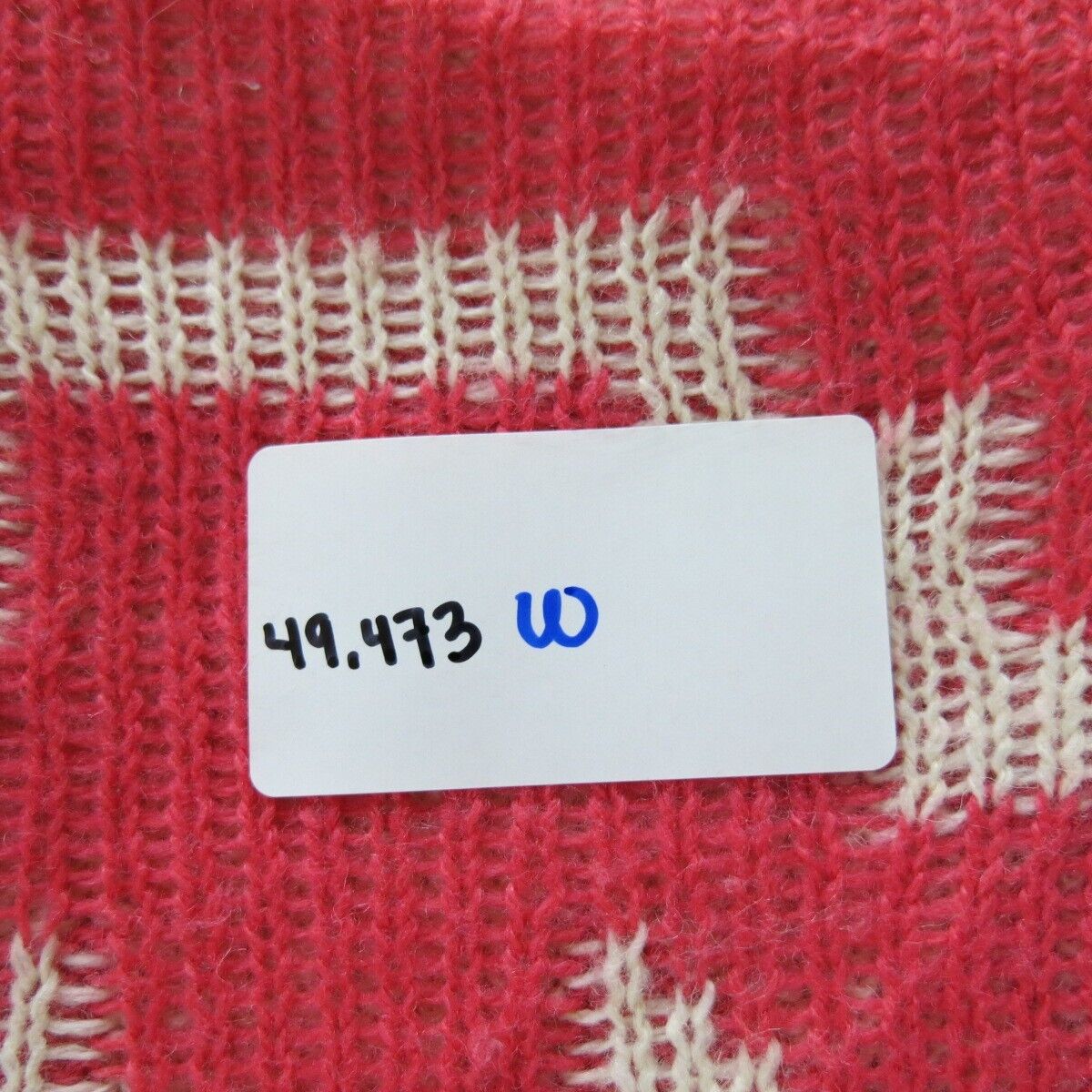 Forever 21 Womens Pullover Sweater Geometric Crew Neck Cotton Red White Large