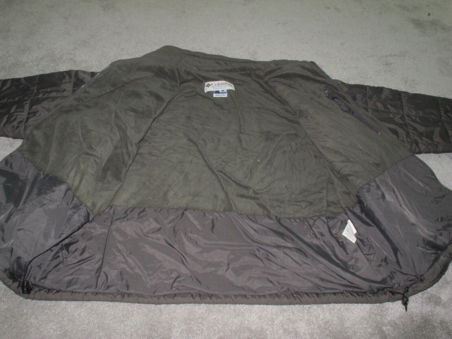 Columbia Mens Windbreaker Jacket Full Zip Up Long Sleeves Pockets Green Size XXL