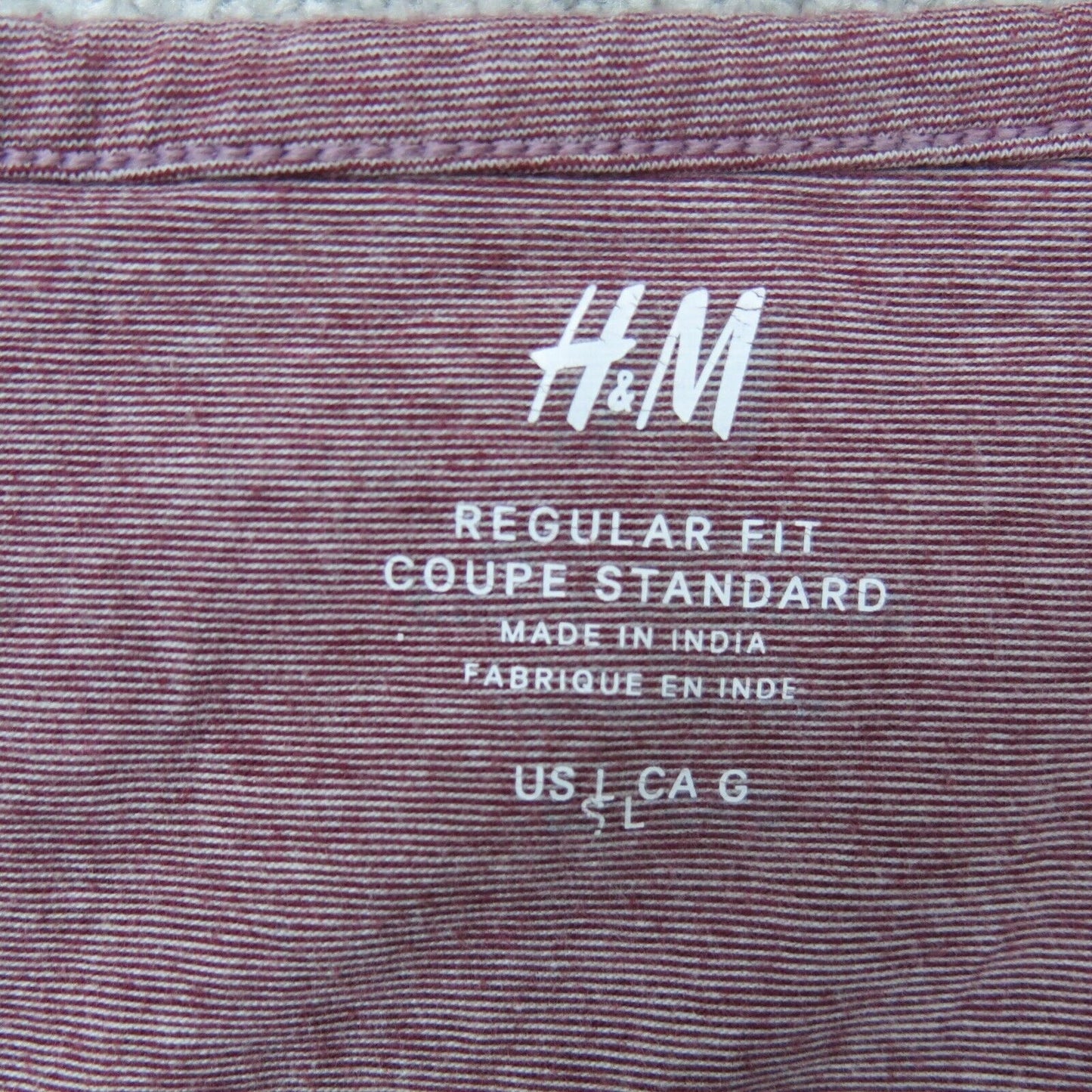 H&M Mens Activewear Tank Tee Round Neck Relaxed Fit Heather Red Size Large
