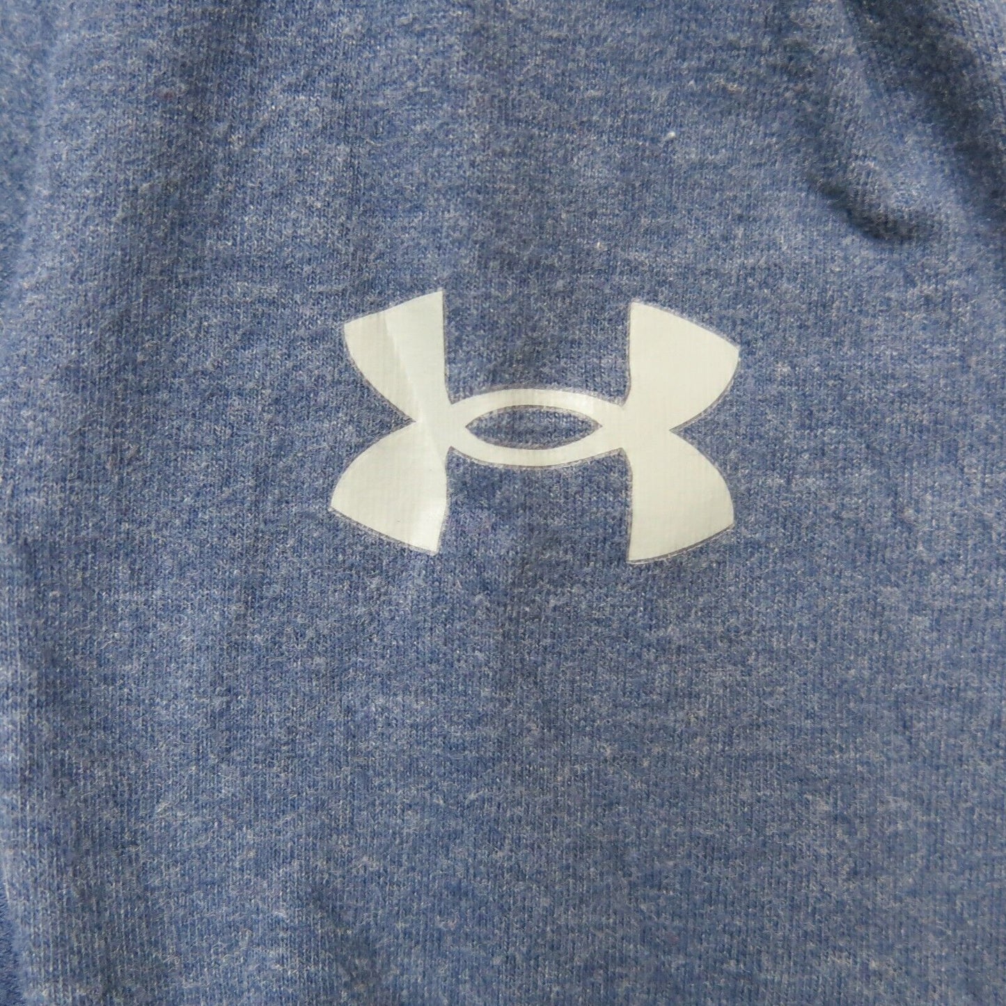 Under Armour Mens Activewear Top 1/4 Zip Long Sleeves Loose Fit Blue Size Large