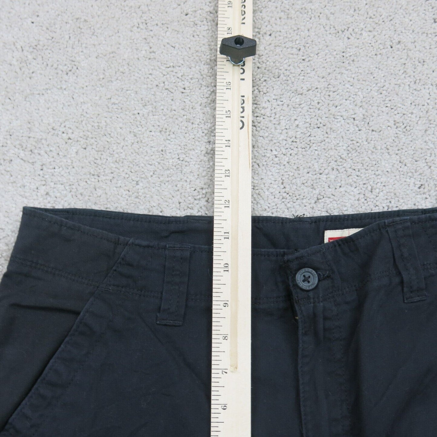 Wrangler Mens Pant Cargo Straight Leg Mid Rise Pockets Cotton Black Size W34XL30