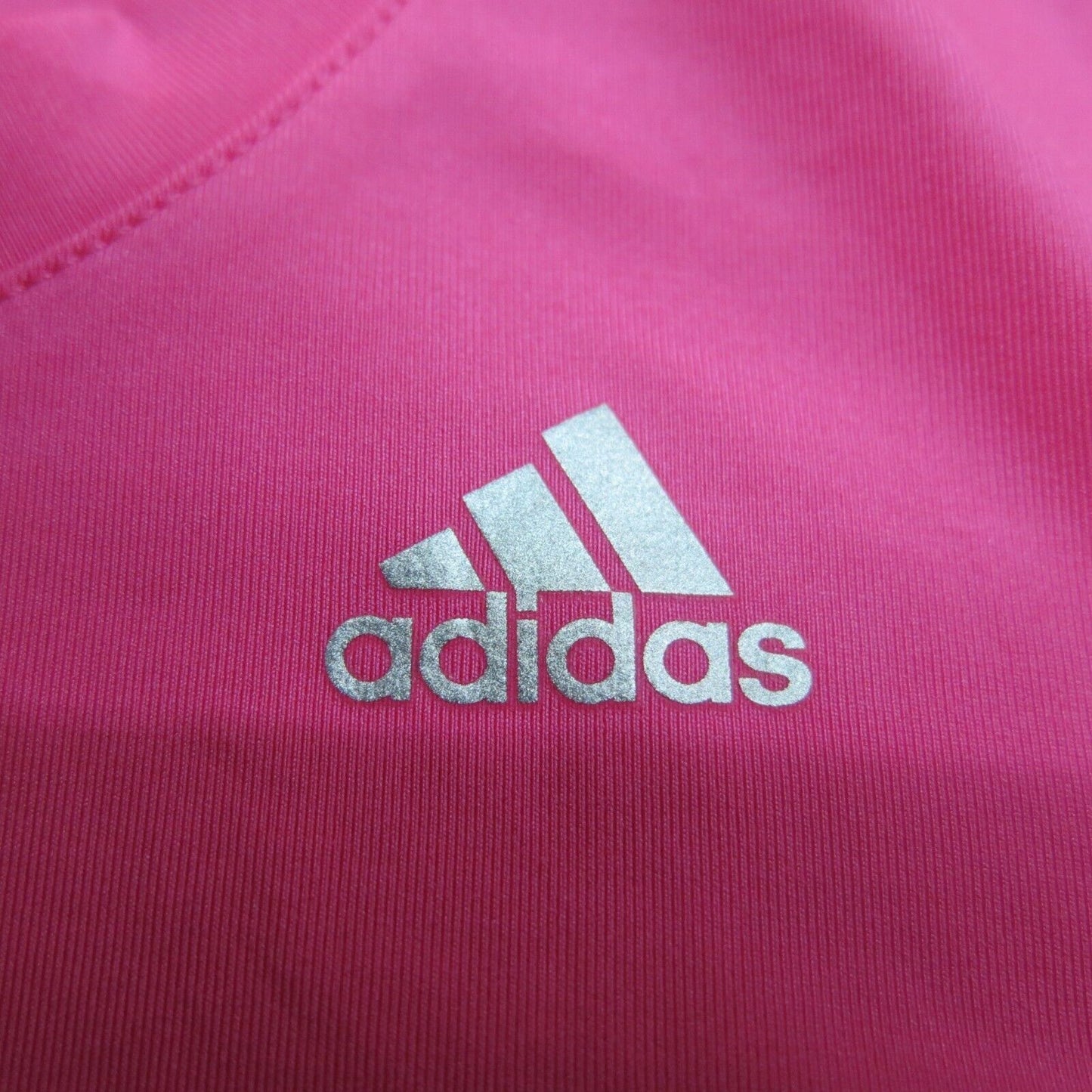 Adidas Tee Boys Youth Pink Size 1 White 3 Stripe Short Sleeve Athletic Top Logo