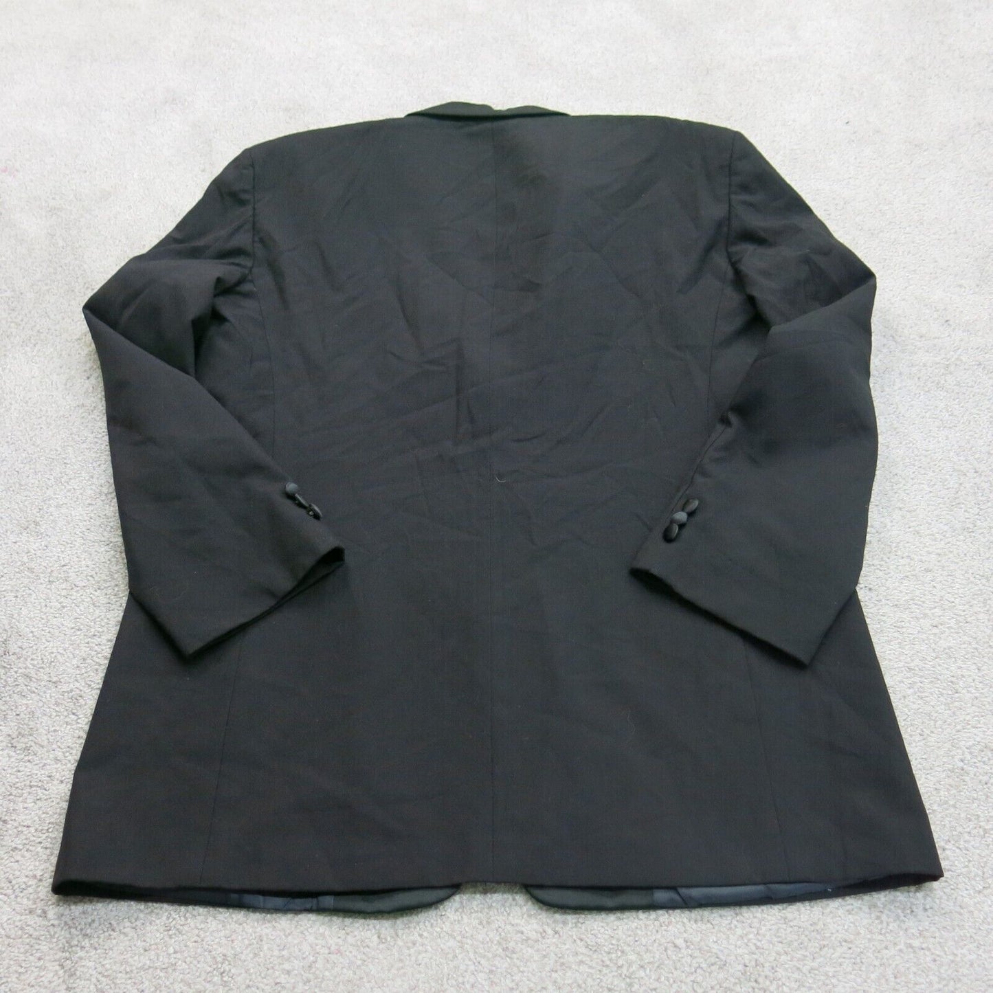 Chaps Ralph Lauren Men Blazer Coat Single Breasted Long Sleeves Black Size 46L