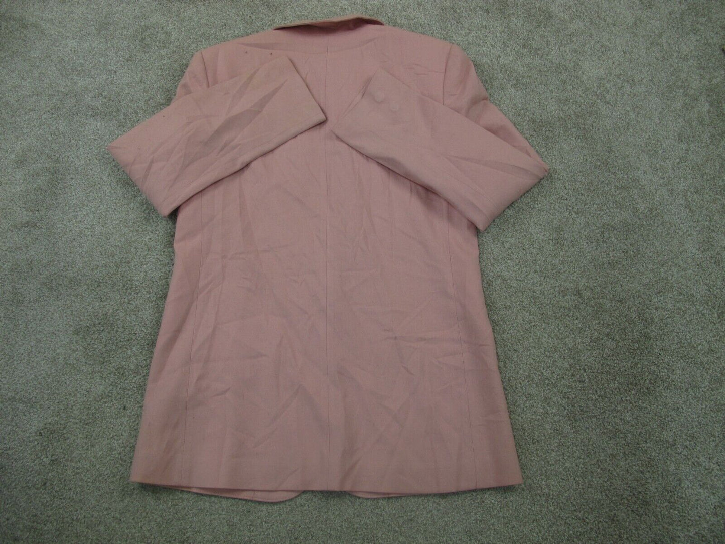 Miss Womens Blazer Coat Single Breasted 100% Virgin Wool Pockets Light Pink SZ 8