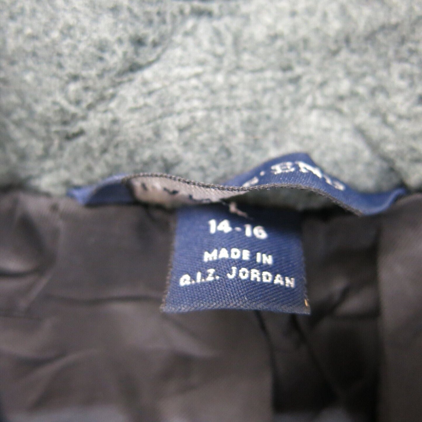 Lands End Womens Pea Coat Double Breasted Long Sleeve Clay Green Size L 14-16