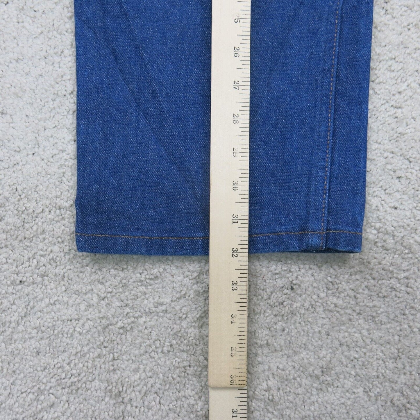 Wrangler Mens Jeans Straight Leg Denim Relaxed Fit Low Rise Blue Size W38XL32