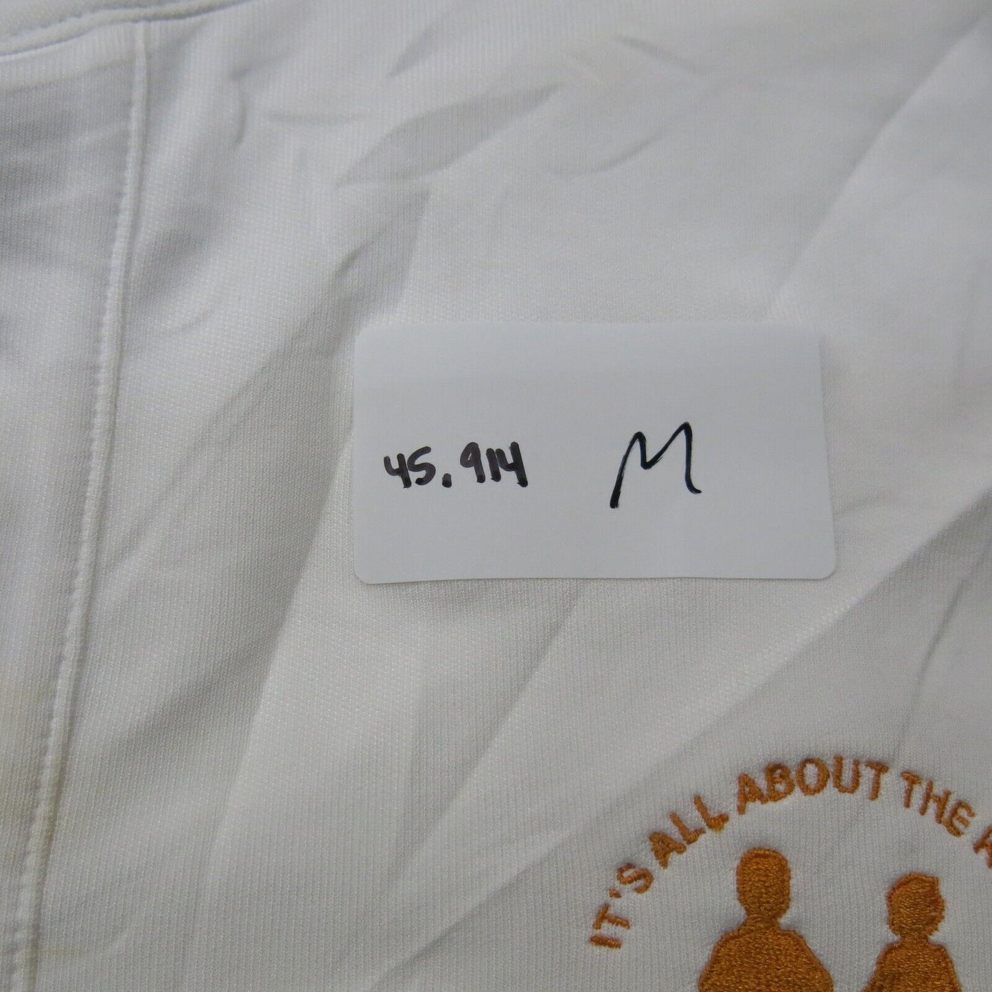 Under Armour Mens Polo Shirt Its All About Kids Loose Heatgear White Size XL