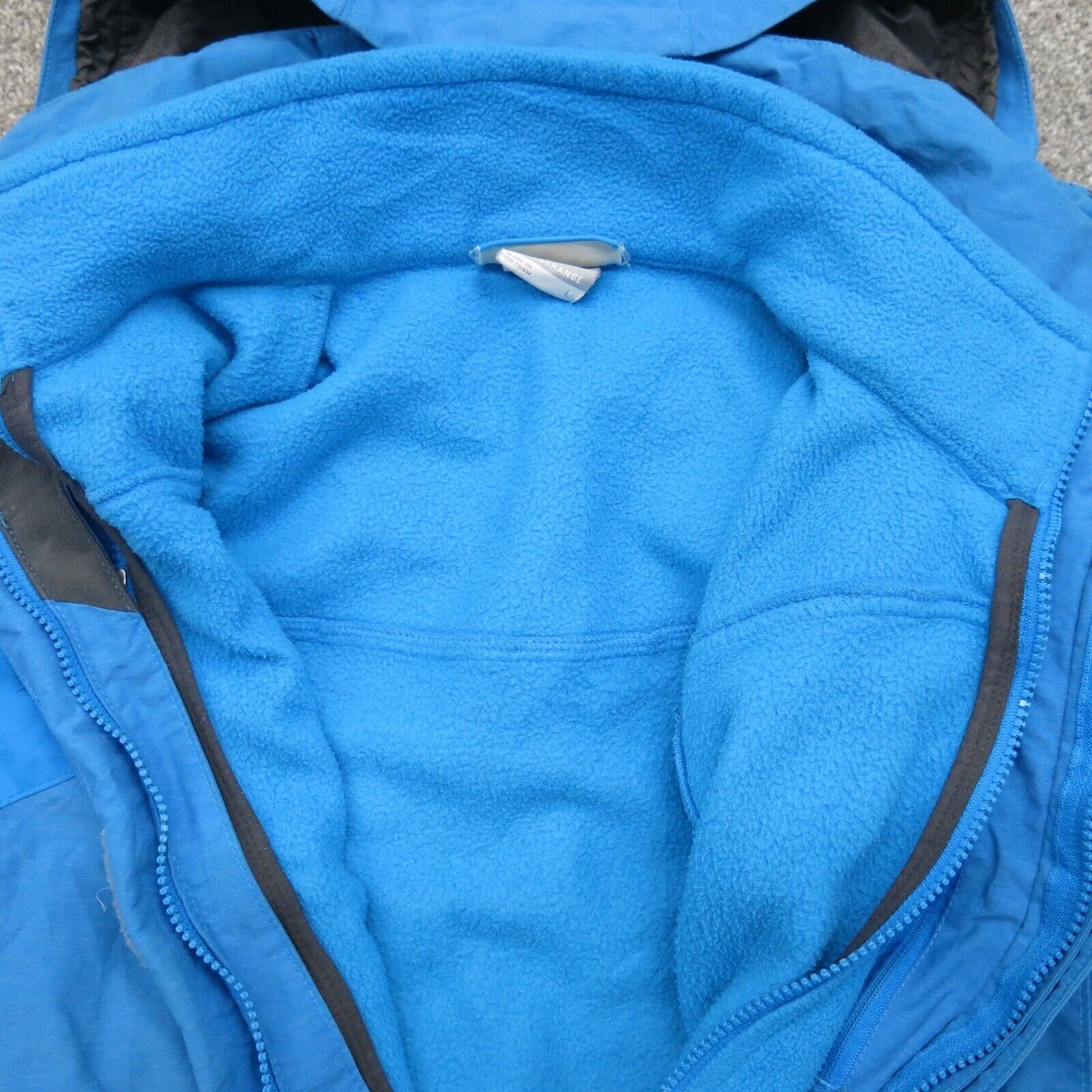 Columbia Mens Hooded Jacket Full Zip Up Long Sleeves Light Blue Size Large