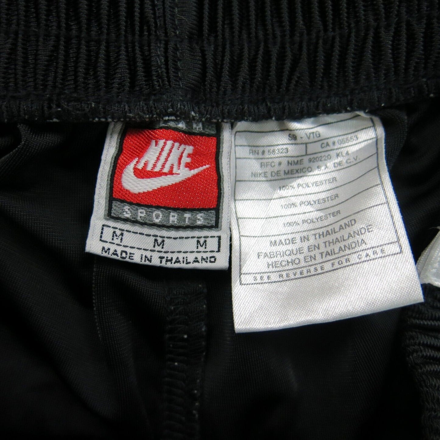 Nike Womens Activewear Track Pant High Rise Elastic Waist Black Size Medium