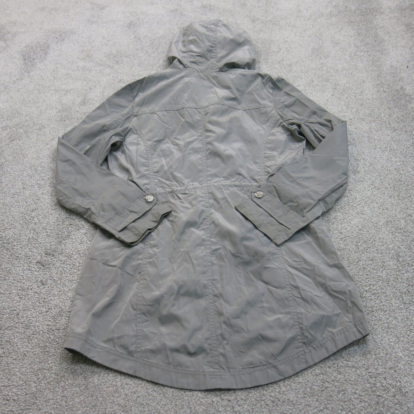 Michael Kors Womens Hoodie Jacket Full Zip Up Long Sleeves Pockets Gray SZ Small