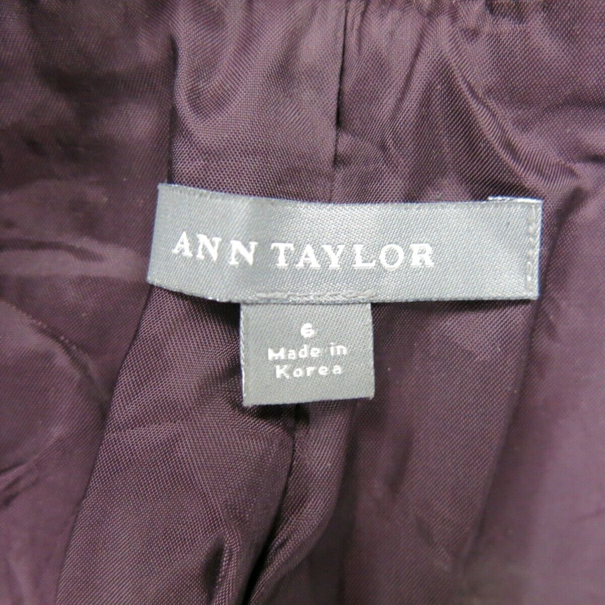 ANN Taylor Womens Tweed Coat Jacket Single Breasted Long Sleeves Pockets Red 6