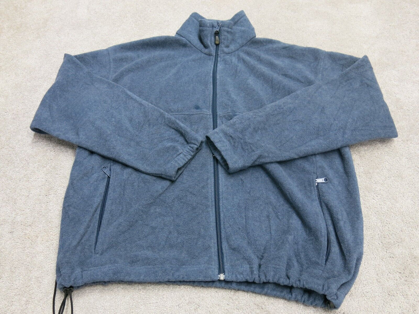 Columbia Mens Jacket High Neck Long Sleeves Full Zip Bomber Jacket Blue Size XL
