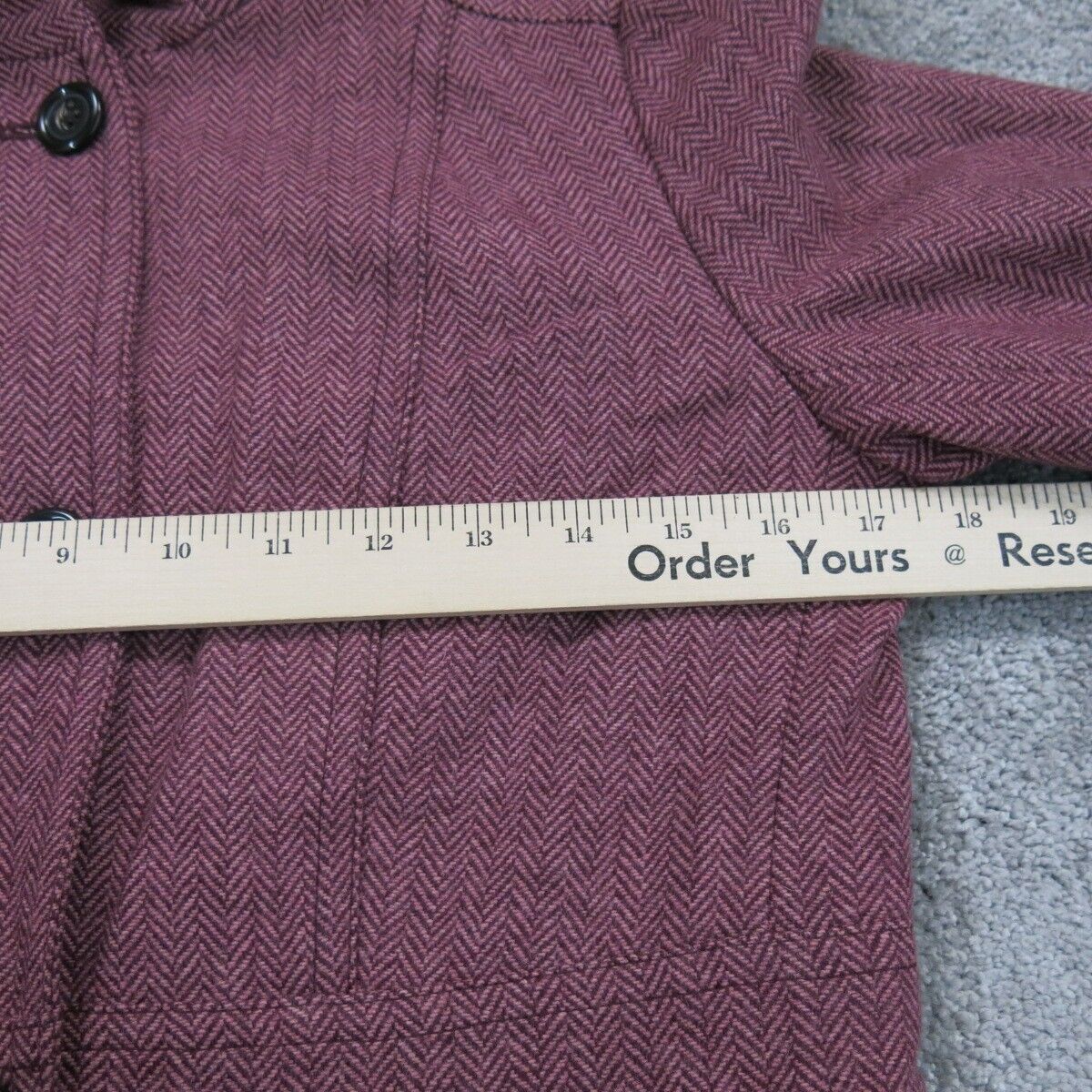 J. Crew Womens Pea Coat Jacket Front Button Long Sleeves Pockets Pink Size 4
