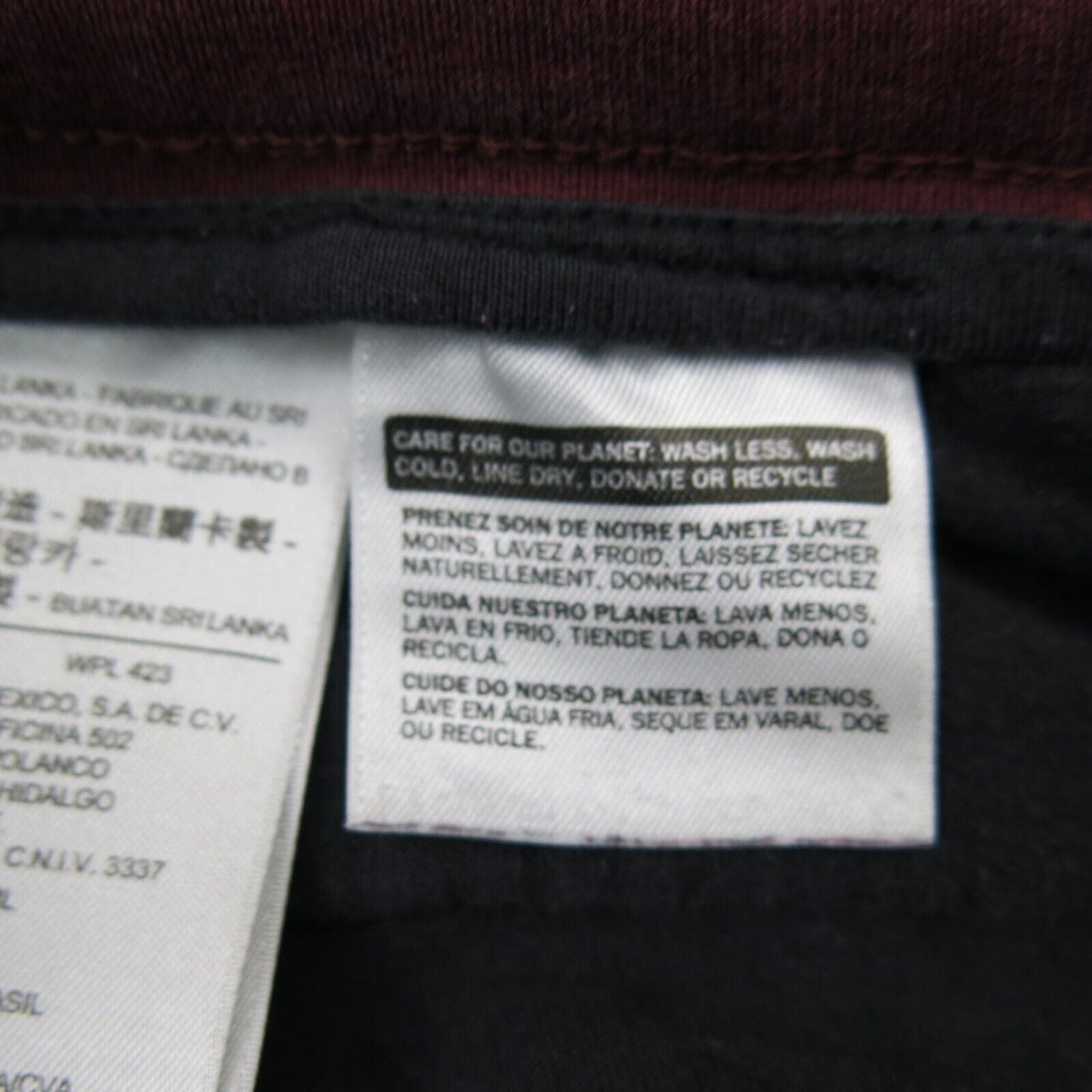 Levis Mens Pant Jogger Drawstring Waist Mid Rise Pockets Maroon Size Medium