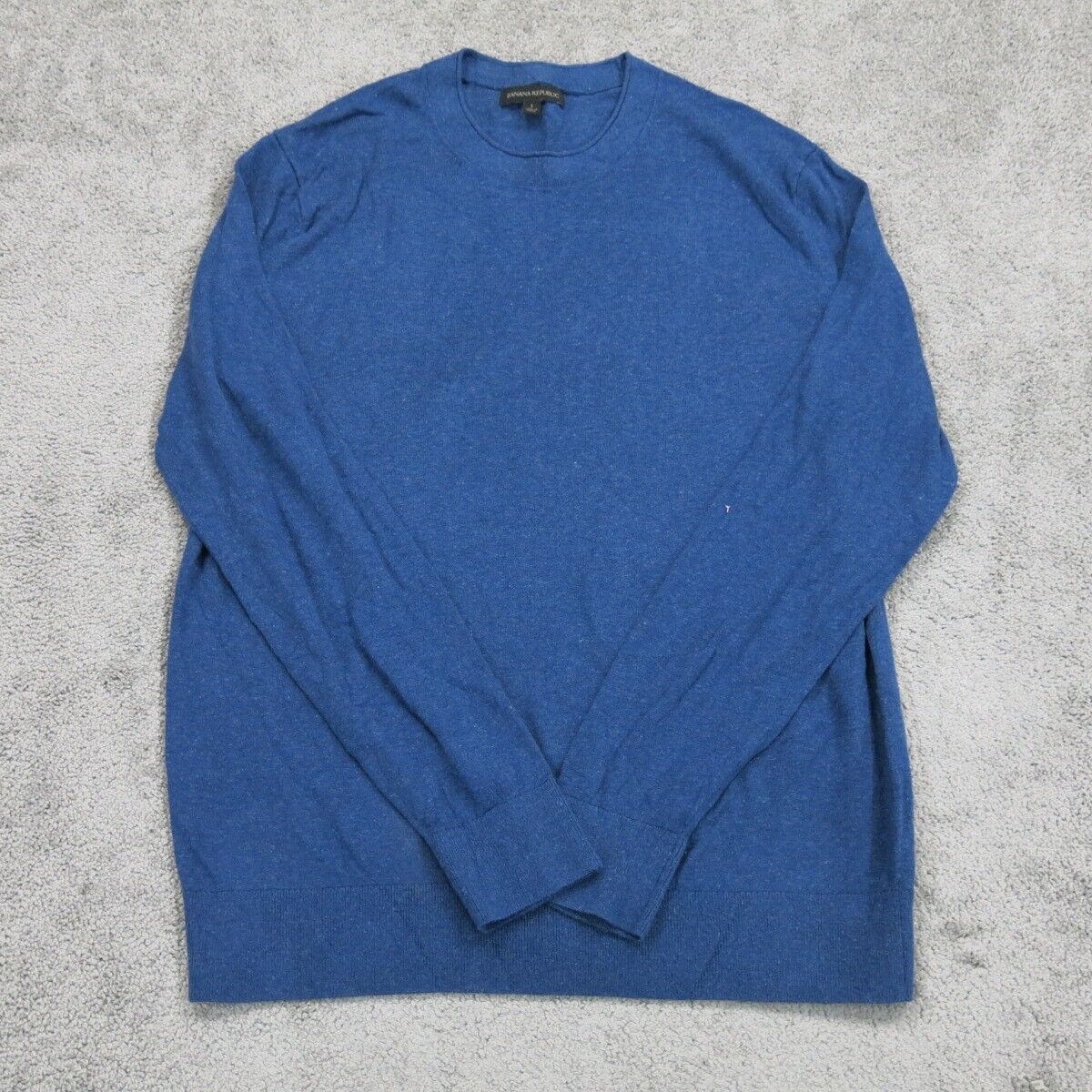 Banana Republic Womens Knitted Sweater Crew Neck Long Sleeve Blue Size Large