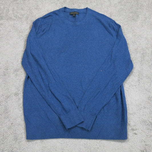 Banana Republic Womens Knitted Sweater Crew Neck Long Sleeve Blue Size Large